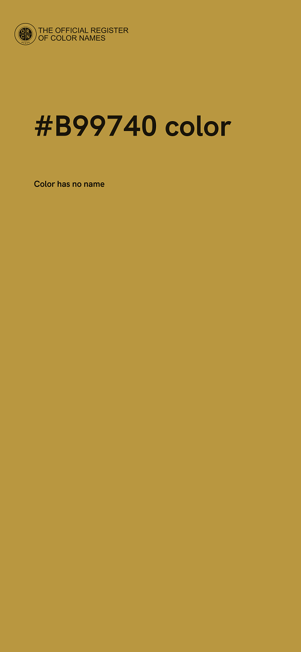 #B99740 color image
