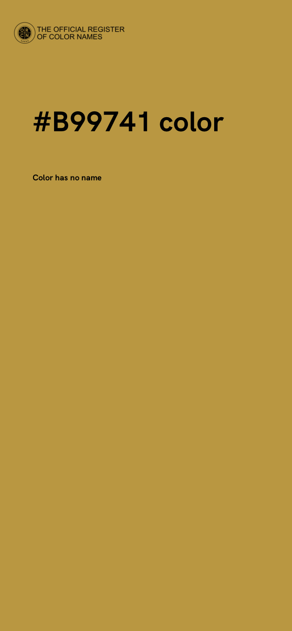 #B99741 color image