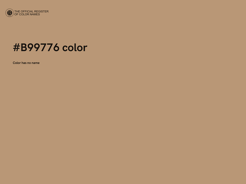 #B99776 color image