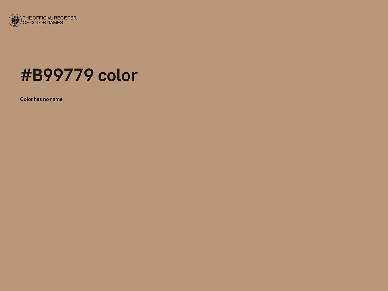 #B99779 color image