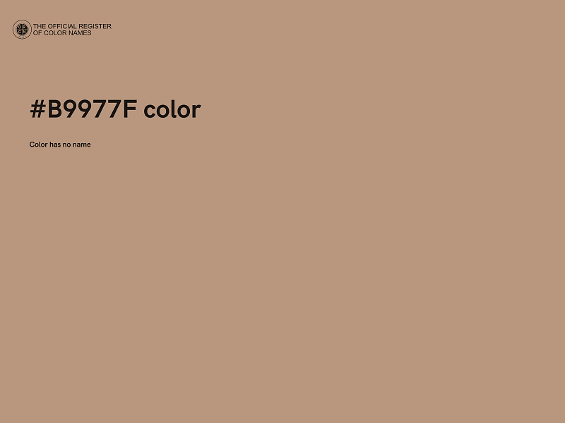 #B9977F color image