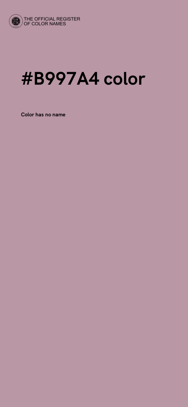 #B997A4 color image