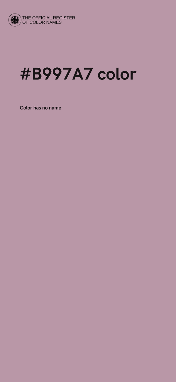 #B997A7 color image