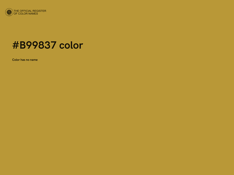 #B99837 color image