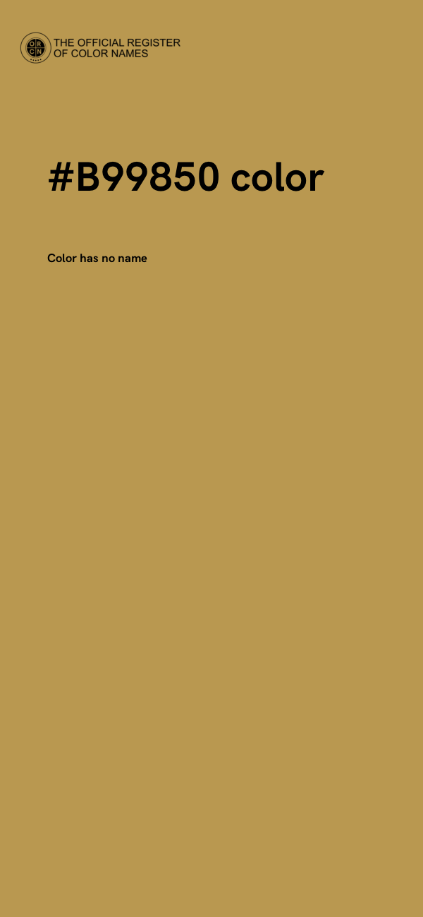 #B99850 color image