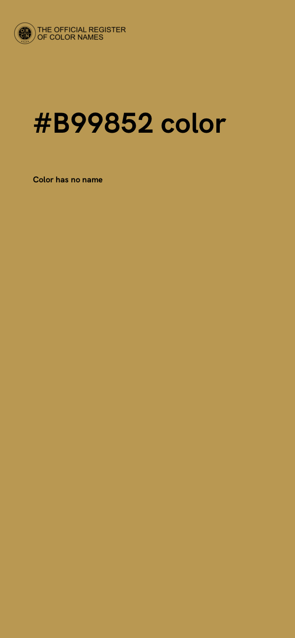 #B99852 color image