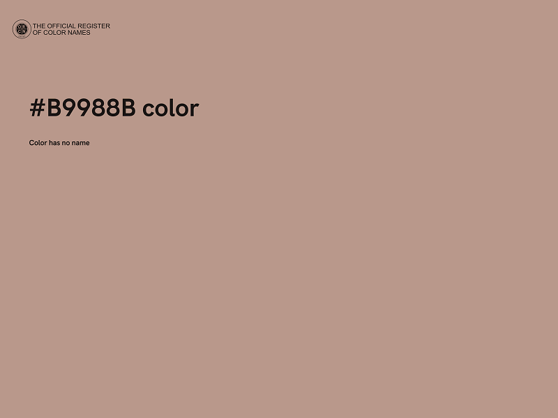 #B9988B color image