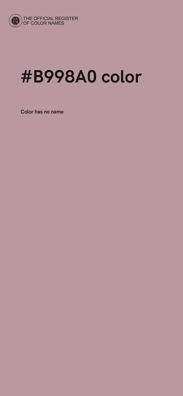 #B998A0 color image