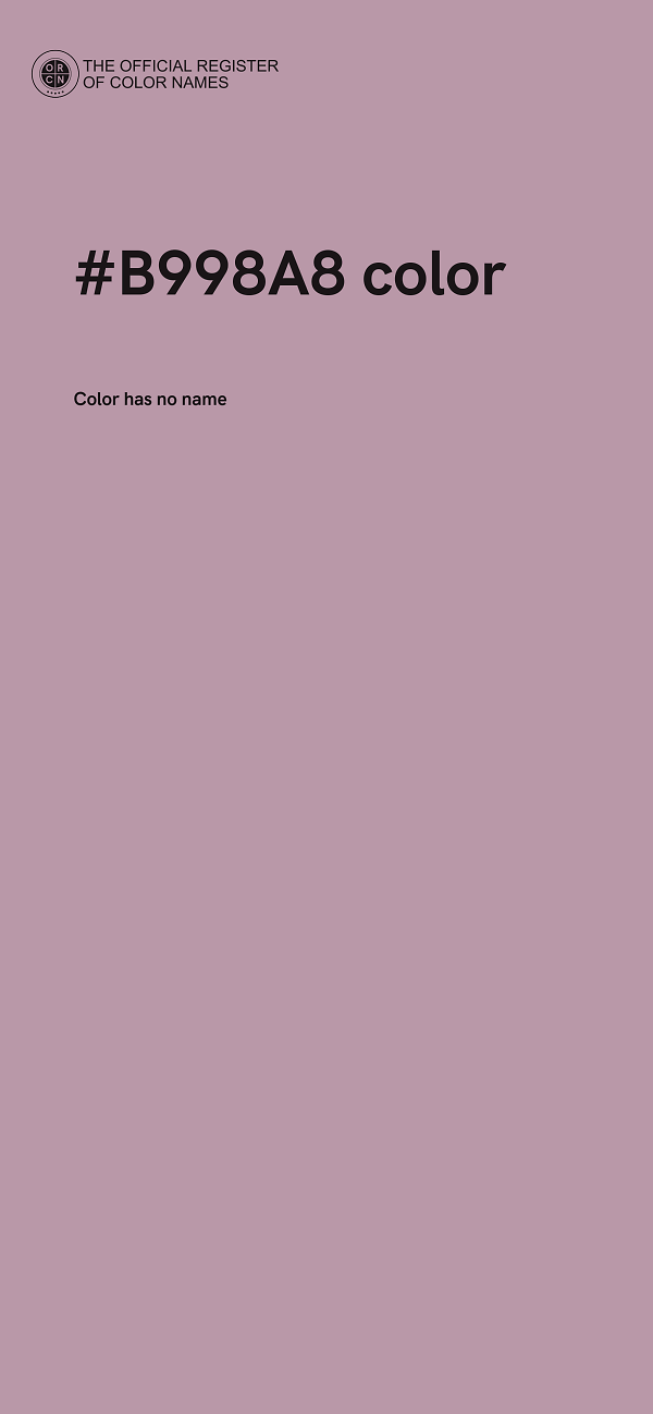 #B998A8 color image