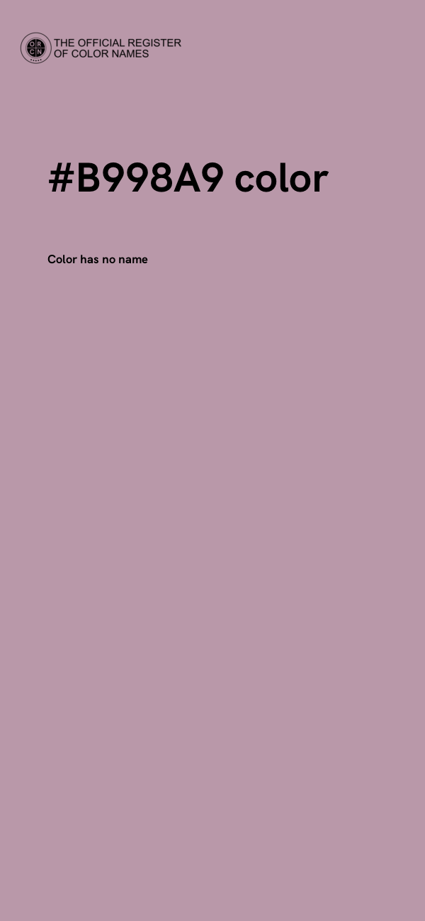 #B998A9 color image