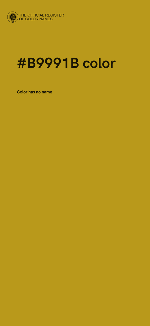 #B9991B color image