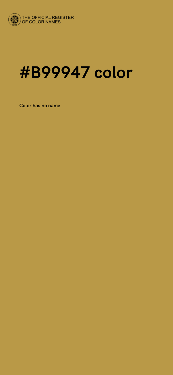 #B99947 color image