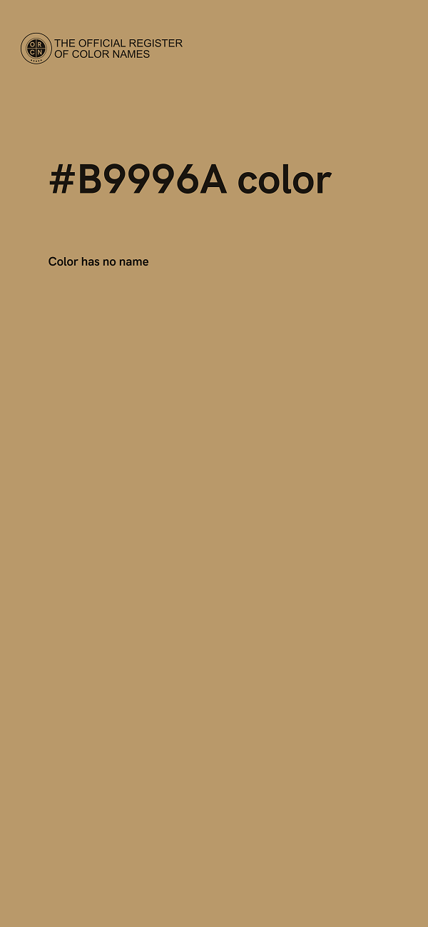 #B9996A color image