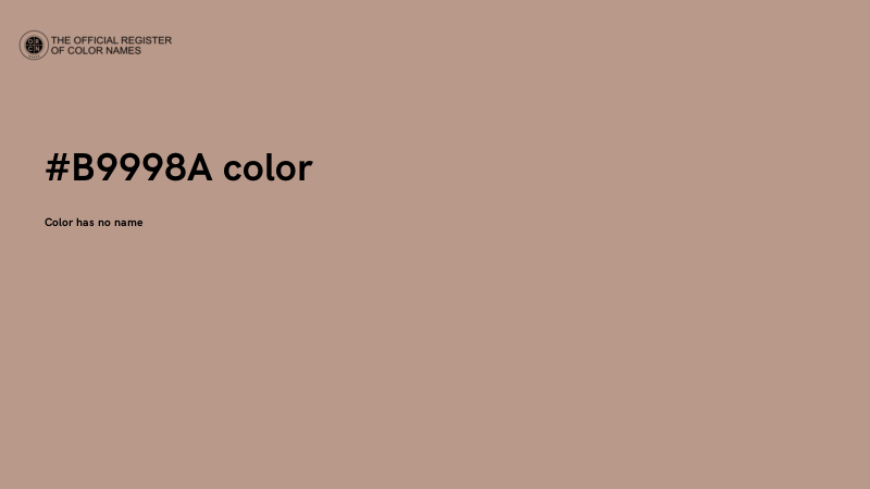 #B9998A color image