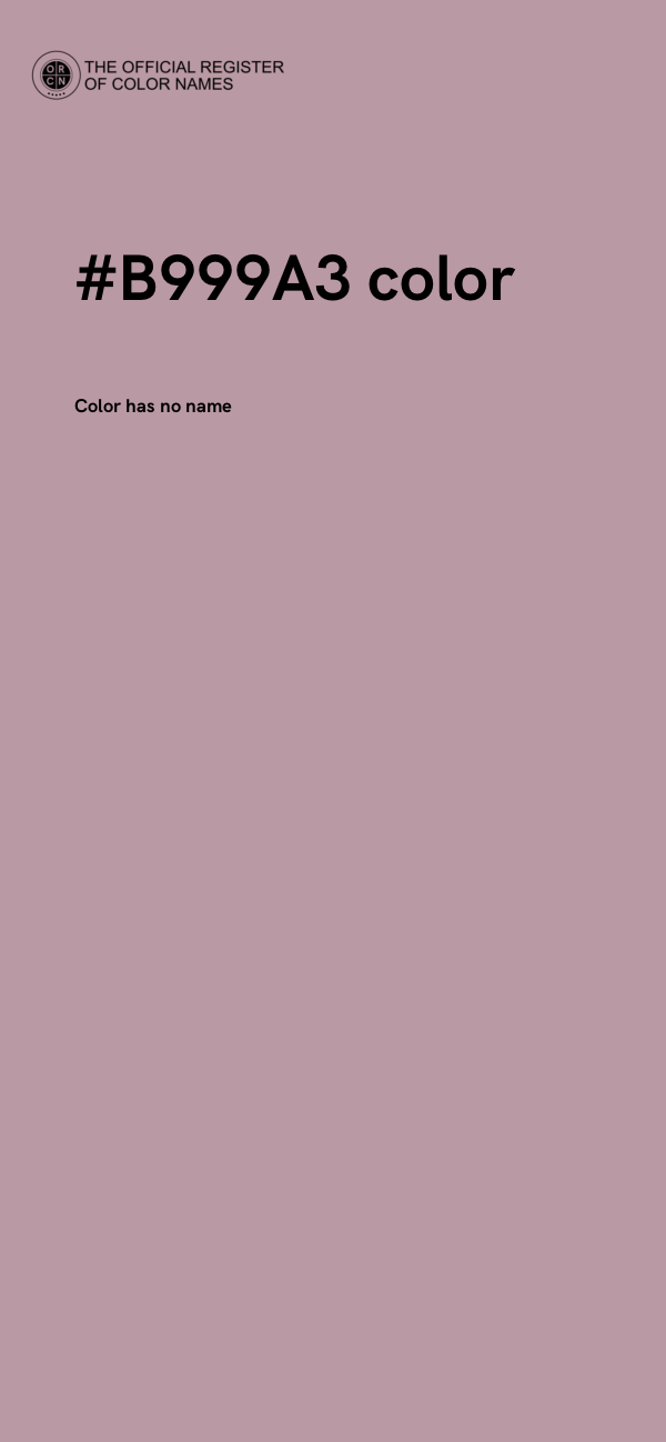 #B999A3 color image
