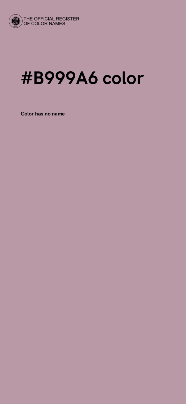 #B999A6 color image