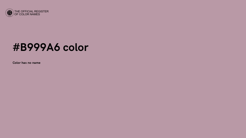 #B999A6 color image