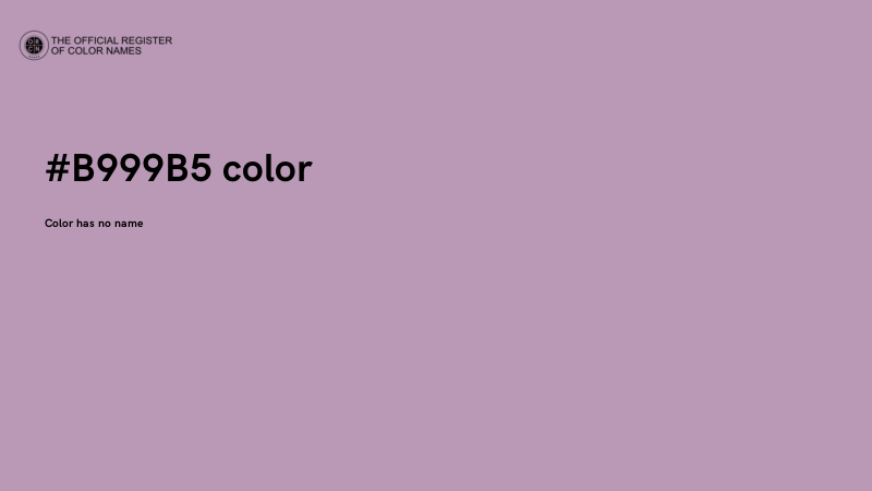 #B999B5 color image