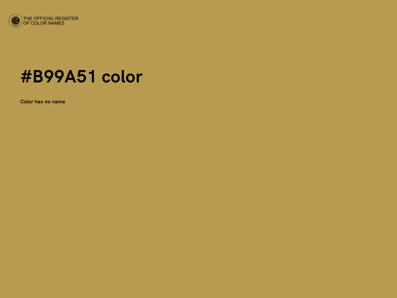 #B99A51 color image