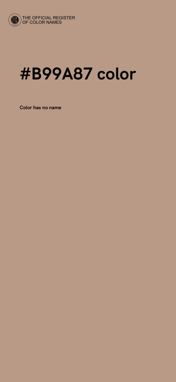 #B99A87 color image