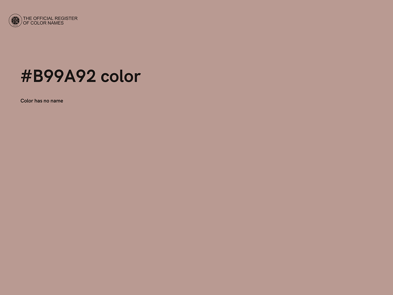 #B99A92 color image