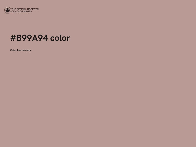 #B99A94 color image