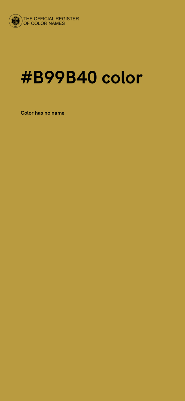 #B99B40 color image