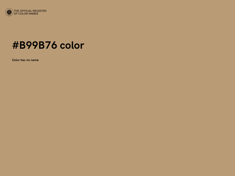 #B99B76 color image
