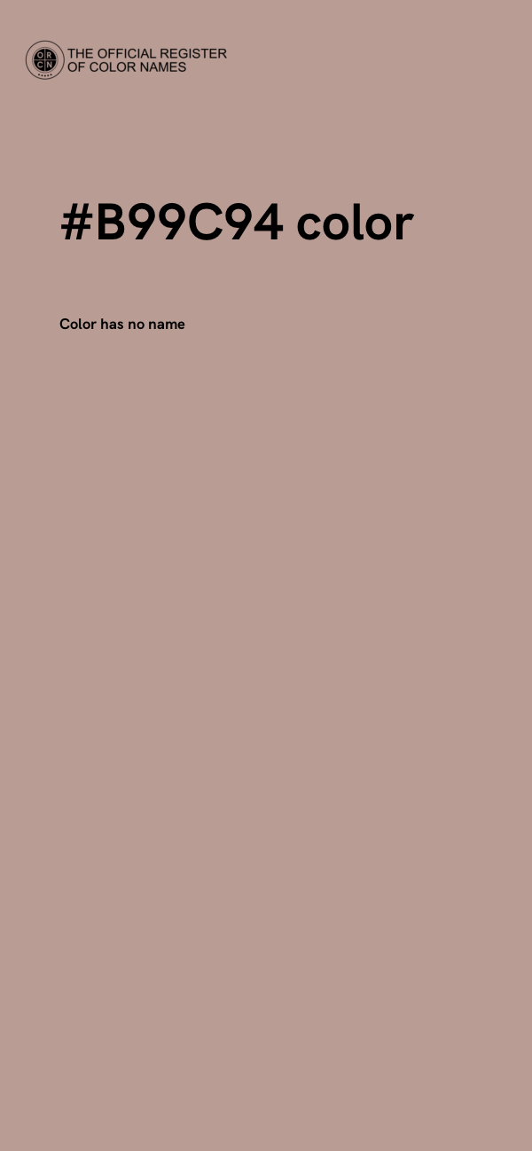 #B99C94 color image