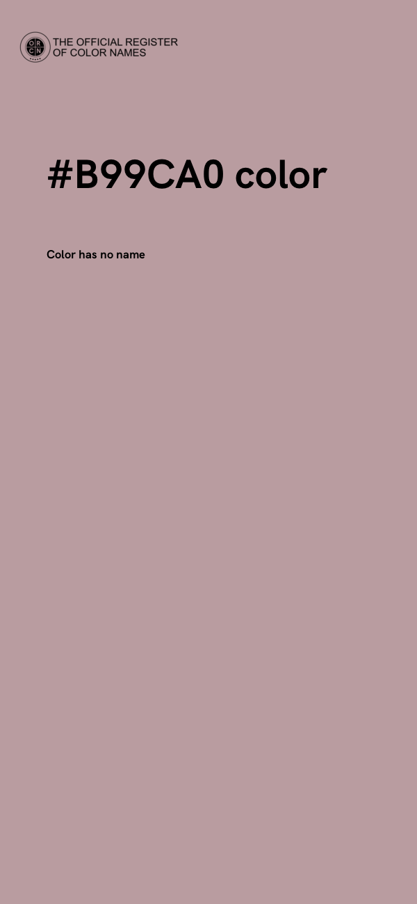 #B99CA0 color image