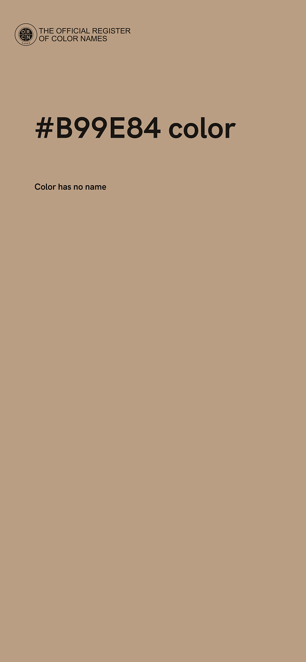 #B99E84 color image