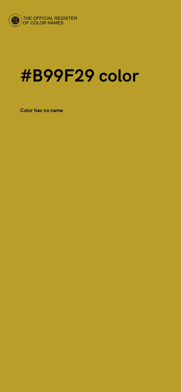 #B99F29 color image