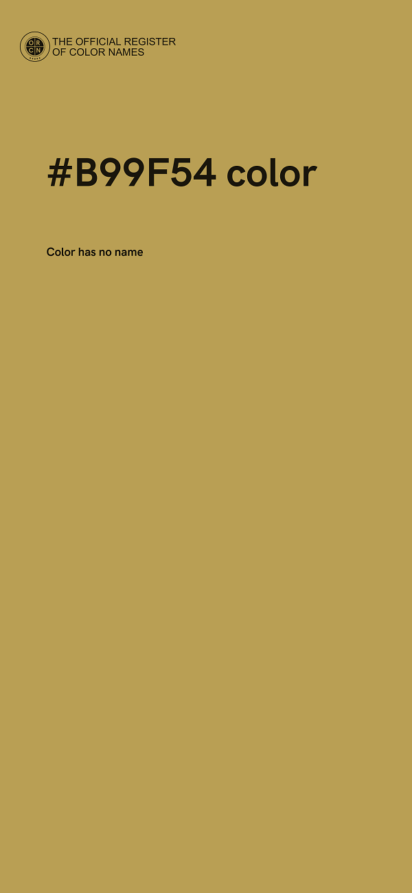 #B99F54 color image