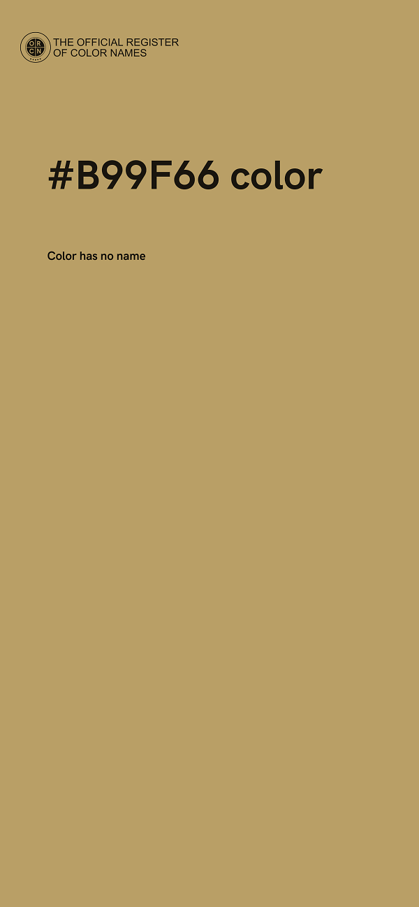 #B99F66 color image