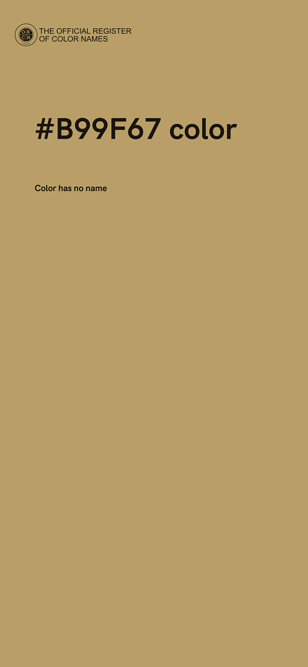 #B99F67 color image
