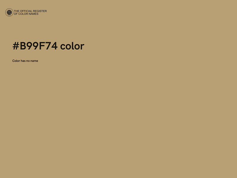 #B99F74 color image