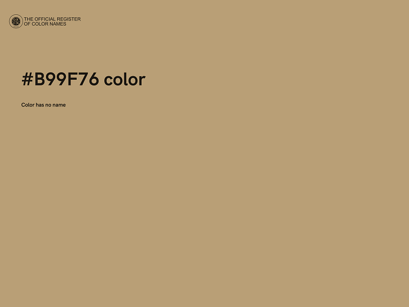 #B99F76 color image