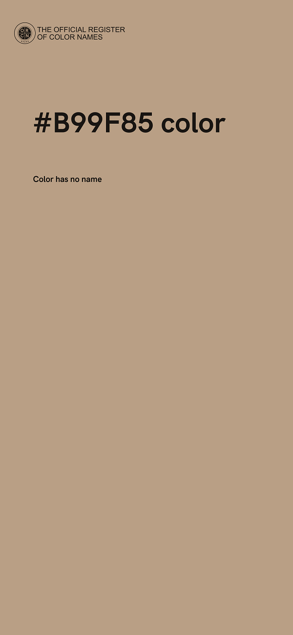 #B99F85 color image