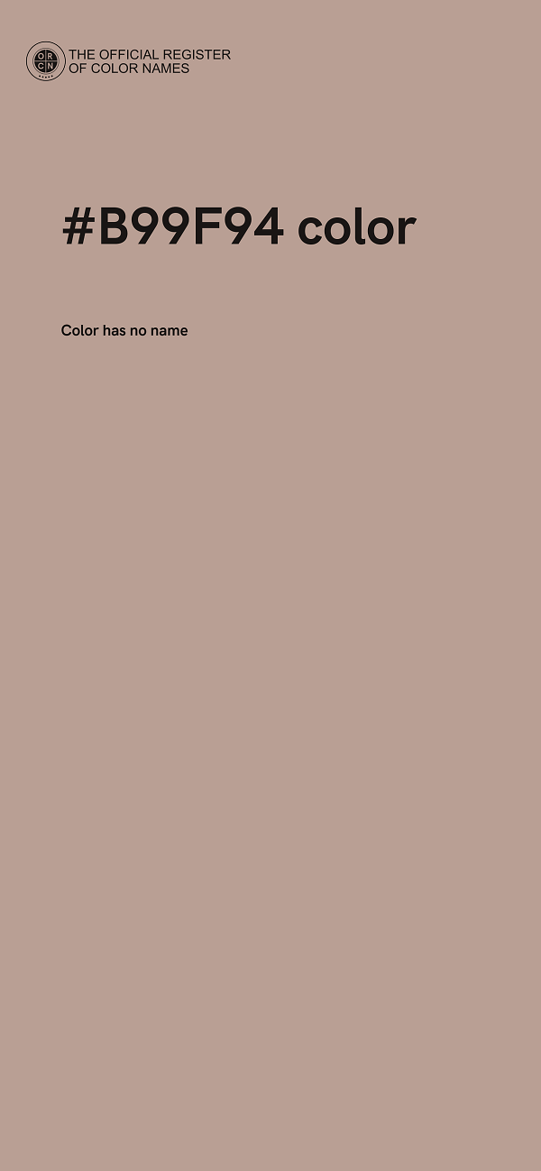 #B99F94 color image