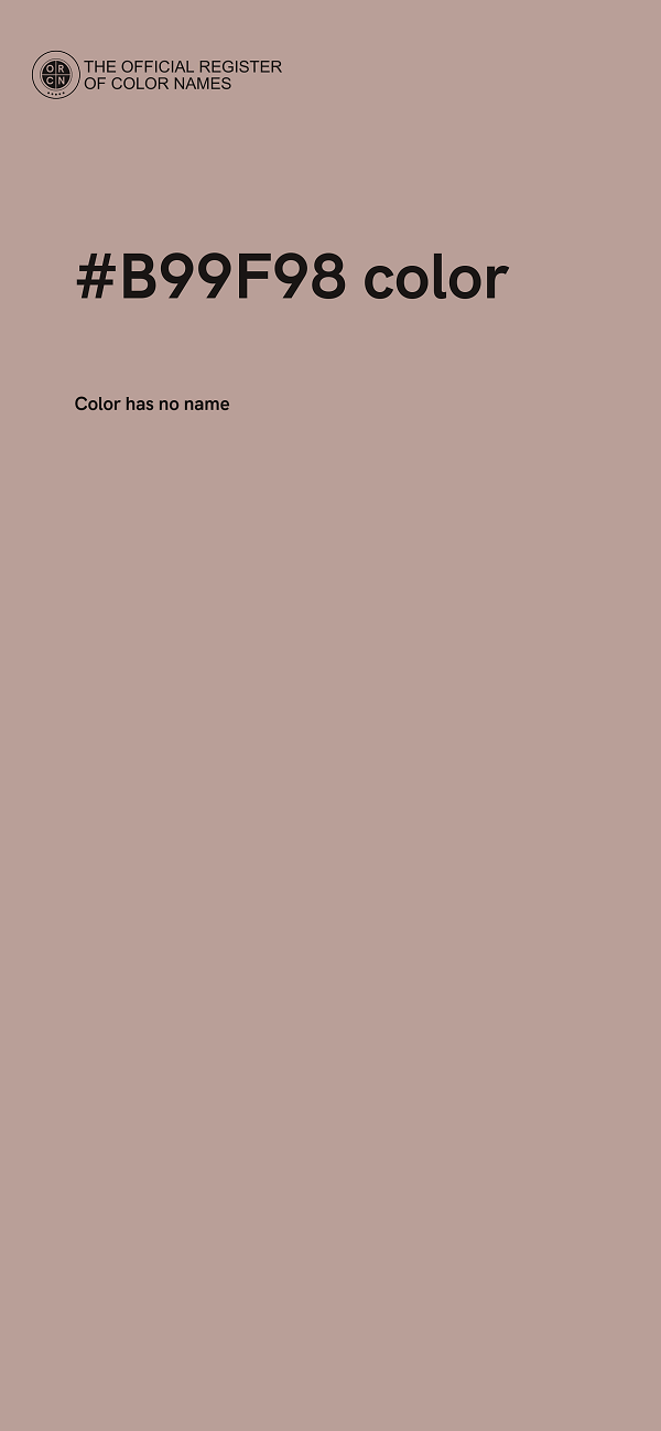 #B99F98 color image