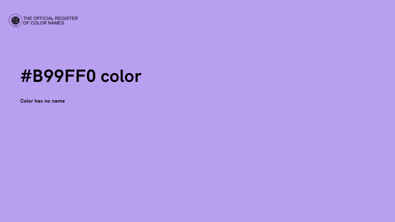 #B99FF0 color image