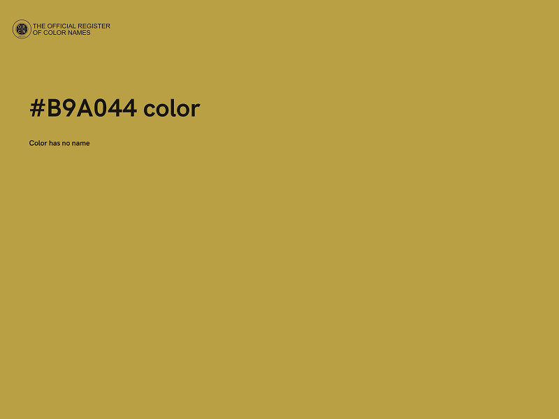 #B9A044 color image