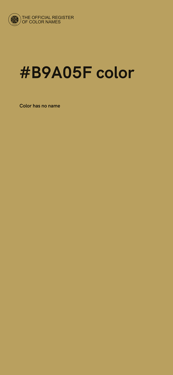 #B9A05F color image