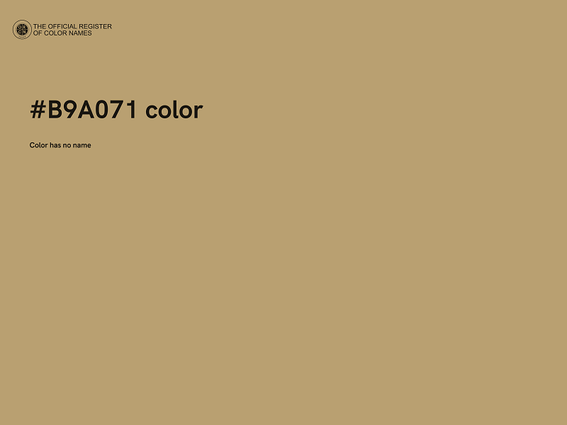 #B9A071 color image