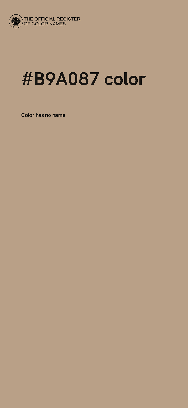 #B9A087 color image