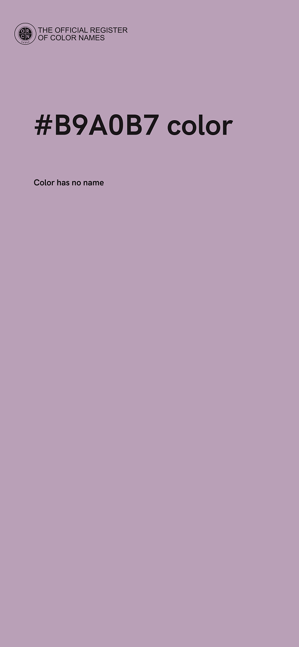 #B9A0B7 color image