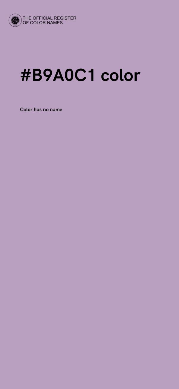 #B9A0C1 color image