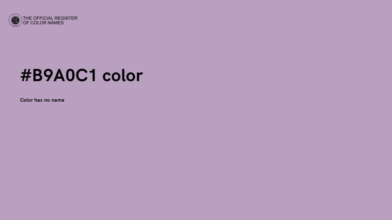 #B9A0C1 color image