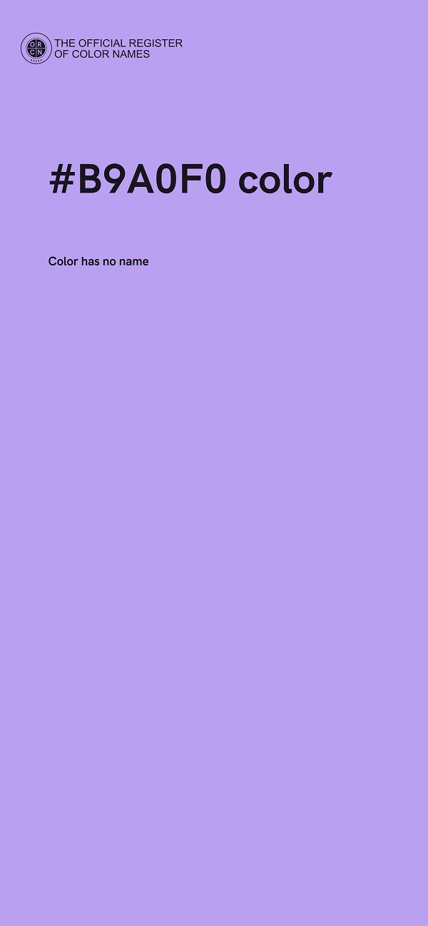 #B9A0F0 color image