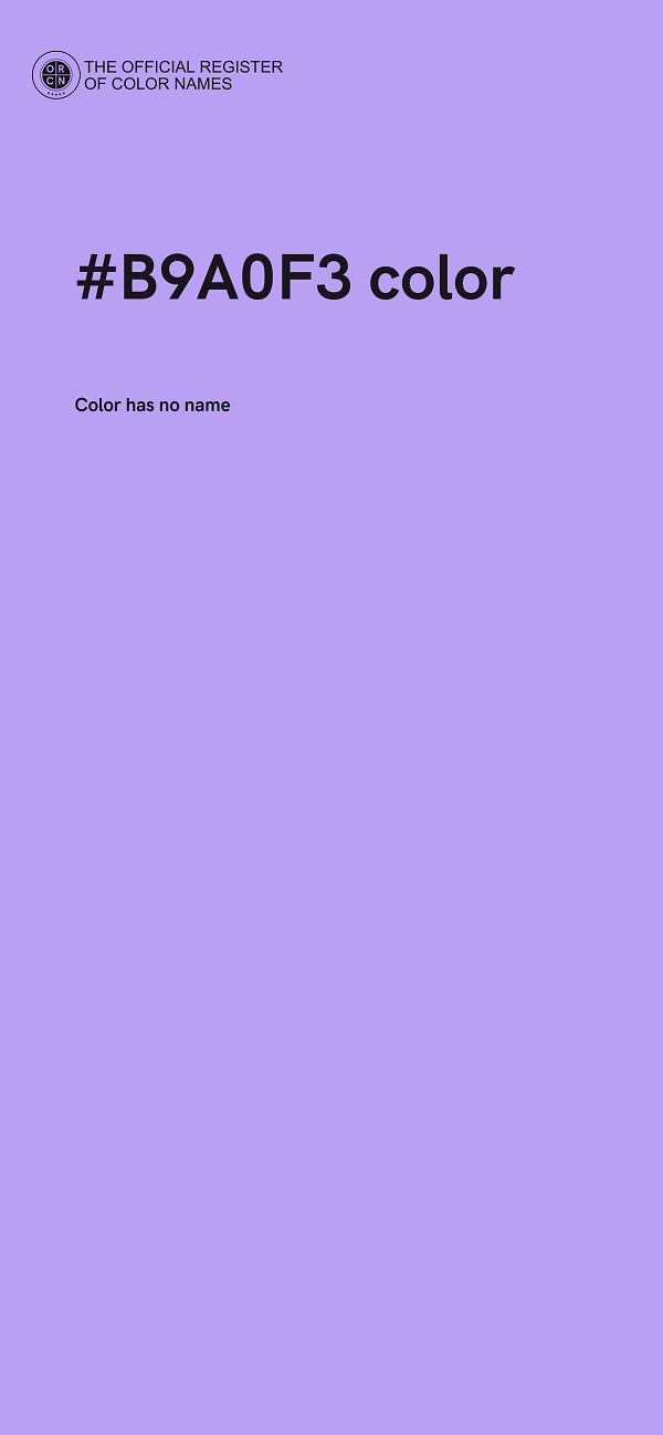 #B9A0F3 color image